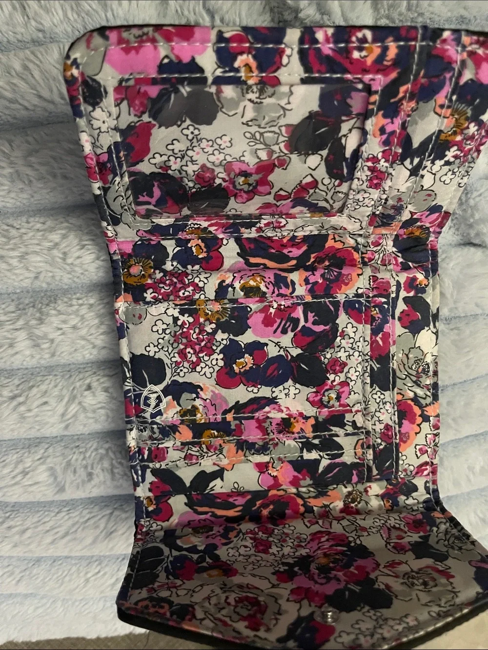 Vera Bradley Quilted Black Trifold Wallet